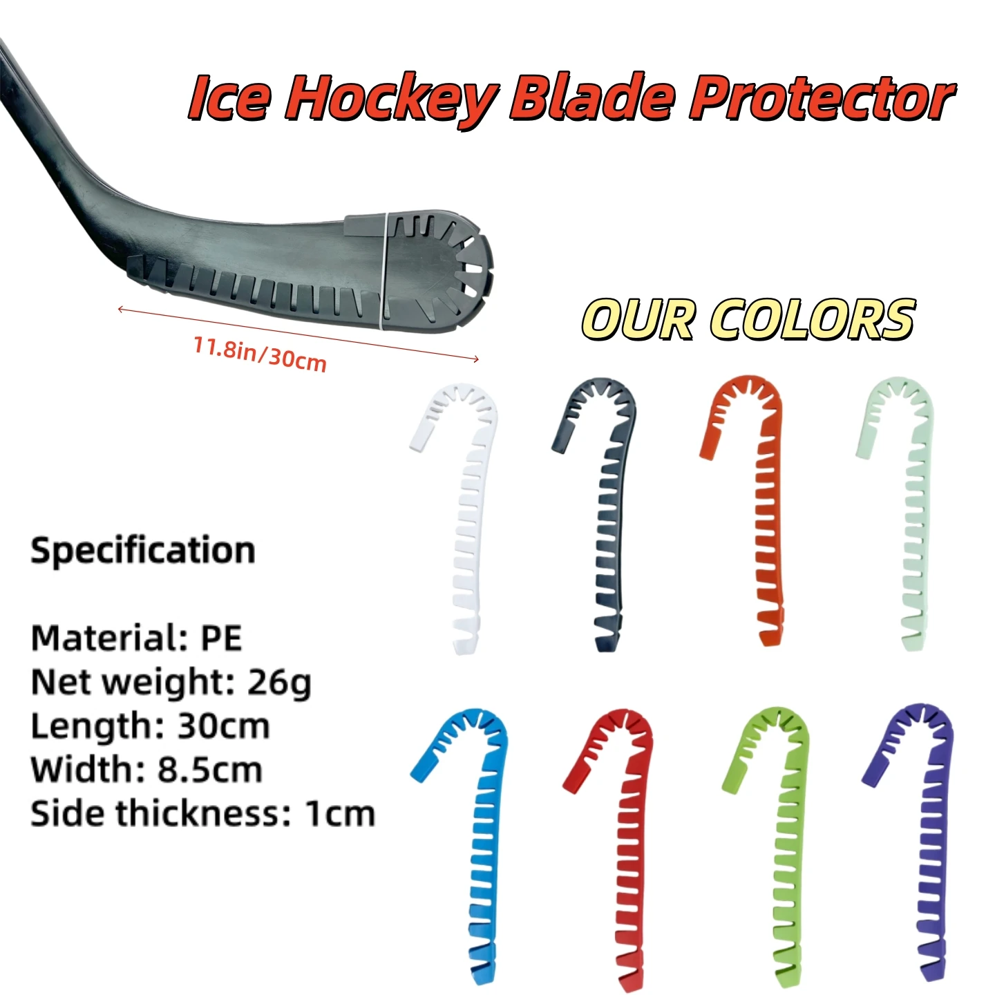 1PC Universal Hockey Stick Blade Protector PE Material Colorful Ice Hockey Blade Wrap Guard for Ice Hockey Training Accessories