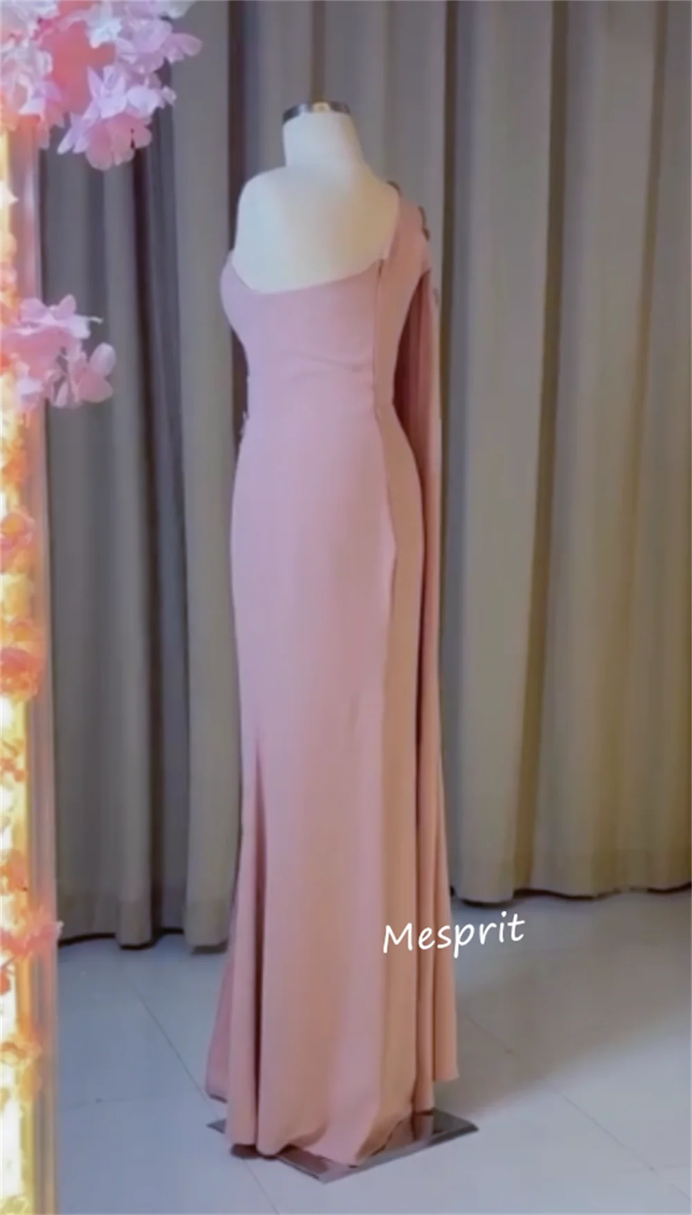 تخصيص جيرسي زين الديكور واحد الكتف ألف خط فساتين طويلة مخصصة مناسبة حفلة موسيقية مطابقة رسمية رائعة