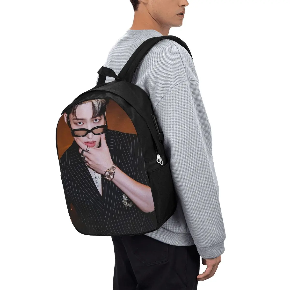 

Mingi Ateez - Spin Off From The Witness Halazia Backpack Travel Notebook Bag Computer College Student School Bag Laptop