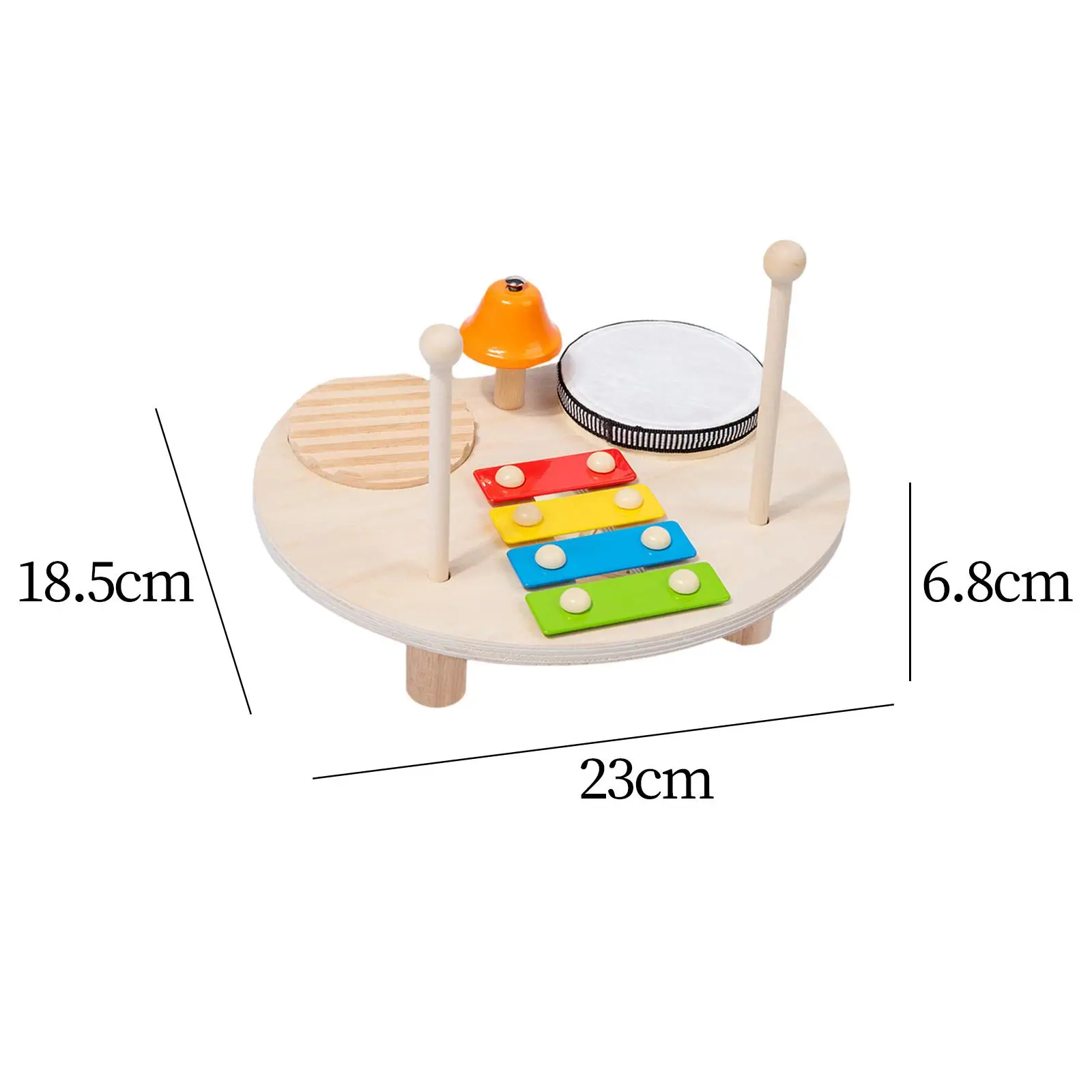 Montessori Music Instruments Toy Develops Motor Skills Kids Drum Set