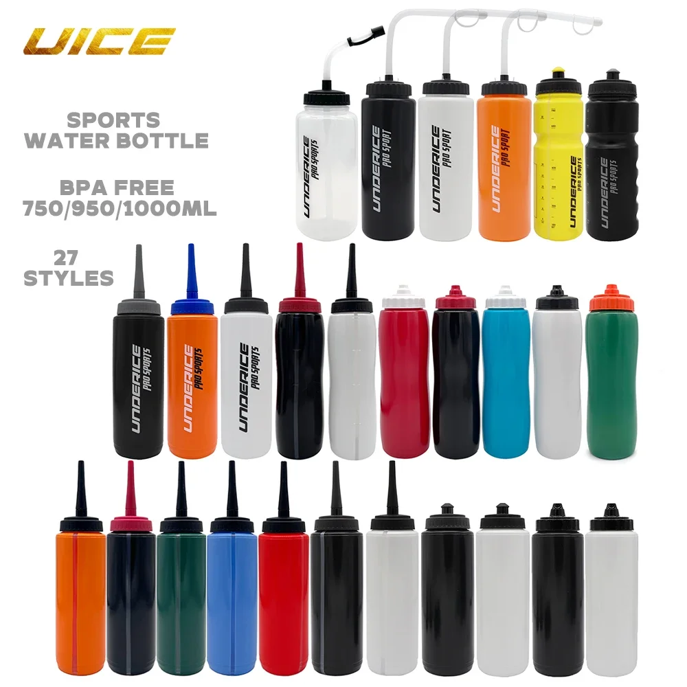 Ice Hockey Water Bottle Hockey Accessories BPA Free Sports Bottle 750/1000ml For Ice Hockey Lacrosse Football Sports Equipment