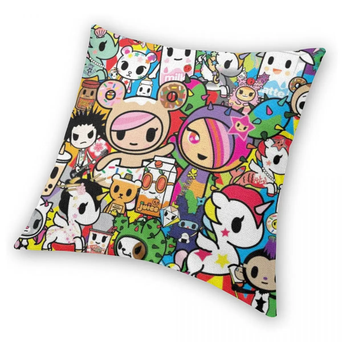 Tokidoki أحيانًا ساحة المخدة البوليستر الكتان المخملية الإبداعية البريدي ديكور رمي كيس وسادة غطاء وسادة غرفة 45x45