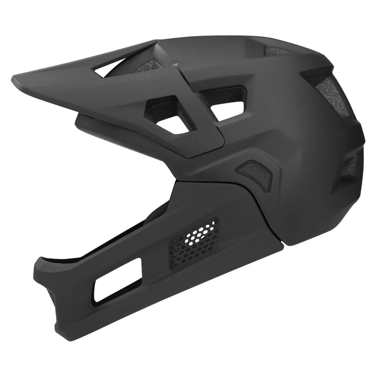 Cascos de Ciclismo para Hombre y Mujer, 54-61 cm, Casco Integral MTB, Acolchado de Fibra Coolmax, Protector de Barbilla Desmontable, Casco de Seguridad con Gafas