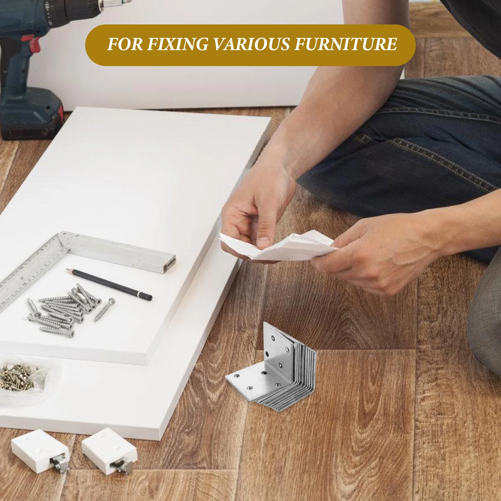 10 قطعة دعامات زاوية من الحديد المجلفن دعامات زاوية شديدة التحمل للأثاث الخشبي وخزانة الرف ودعم كونترتوب البناء