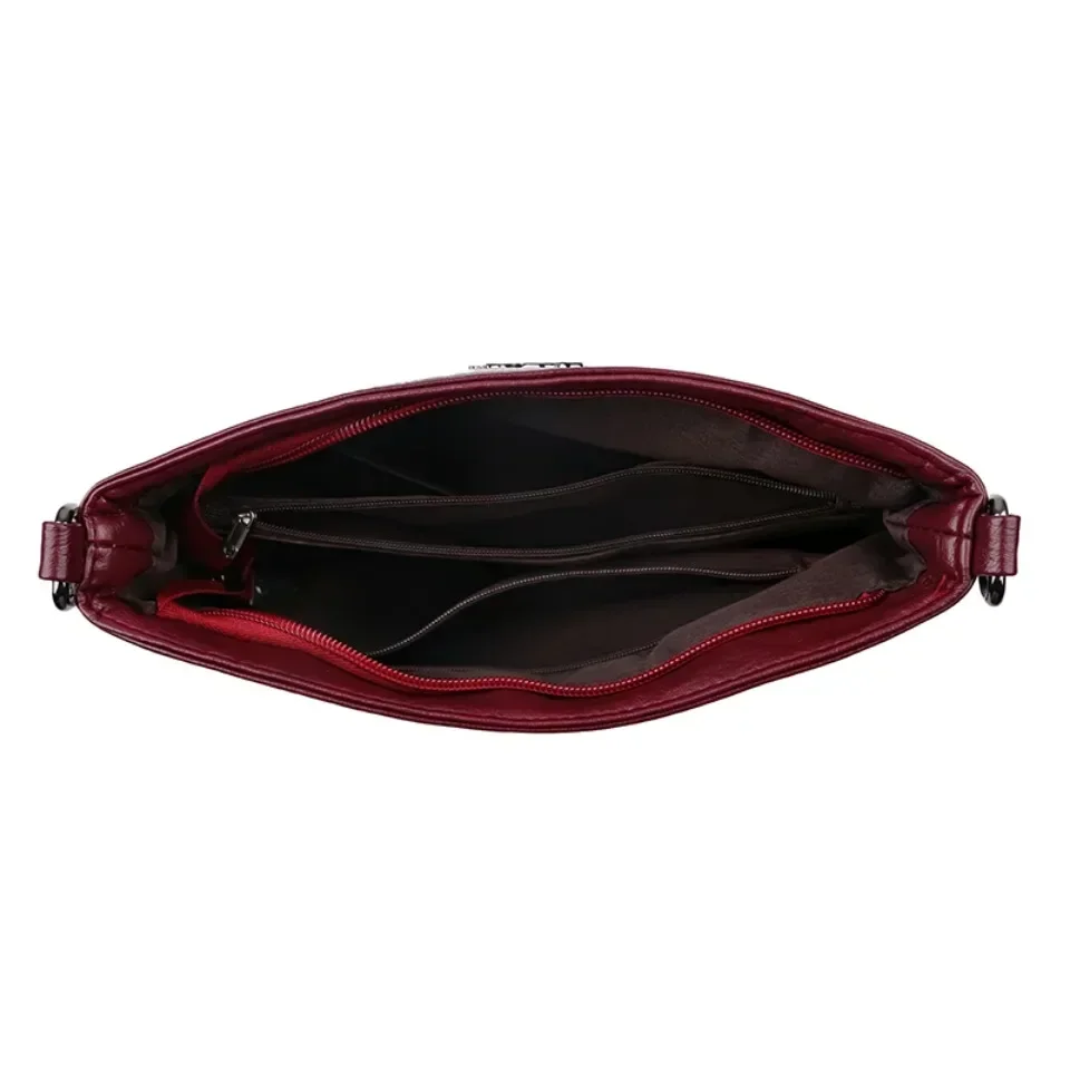 حقيبة كروس ناعمة من جلد البولي يوريثان للنساء حقيبة يد فاخرة حقيبة نسائية مصممة كاجوال كيس كتف يدوي رئيسي