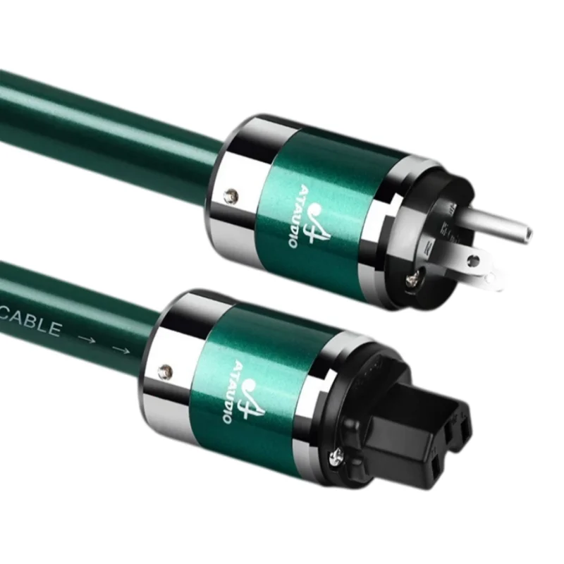 [142] Green rose single crystal copper audio power cord GB American standard CD power amplifier power cord