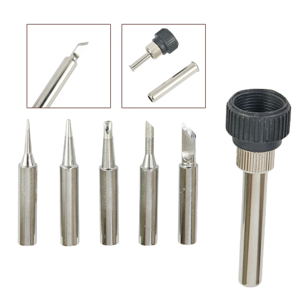 

Soldering Iron Tips Versatile 6pcs 900M T Soldering Iron Tips & Handle Set For Precise Soldering Applications!