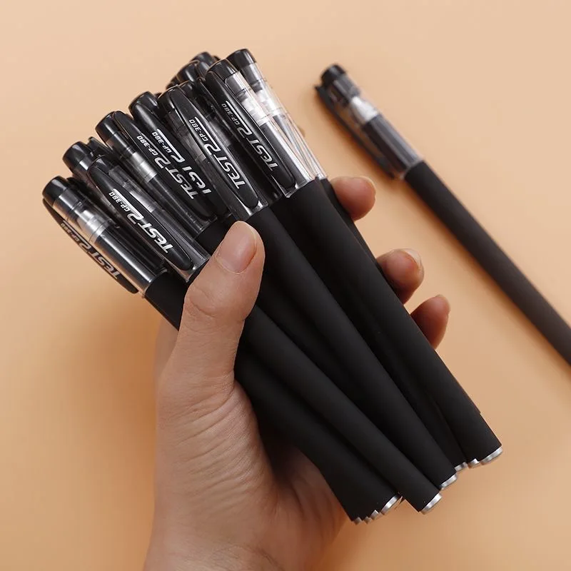 10pcs 0.5mm Frosted Bullet Tip Ink Students Gel Pen Ballpoint For Office School Stationery Supplies Pencil Writing Accessories view 2
