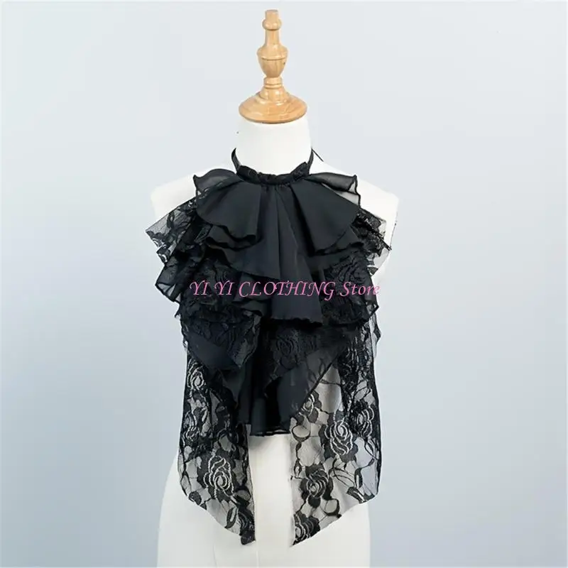 

N5KF Fashionable False Collar For Shirt Dress Polyester Satins False Collar For Prom