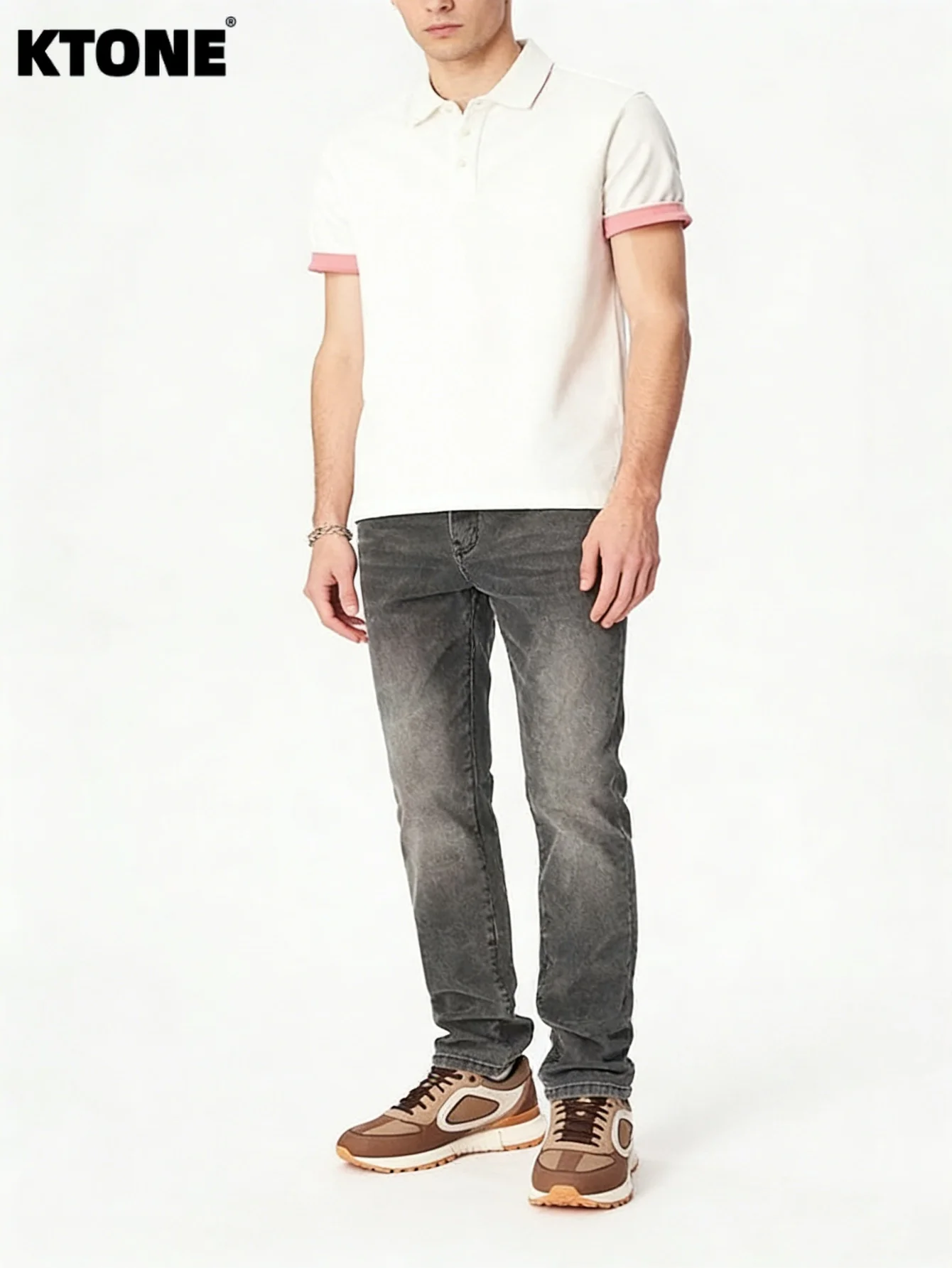 

Harajuku Jeans Men's Gray Slim Denim Streetwear Drip Original No accessories or belts included