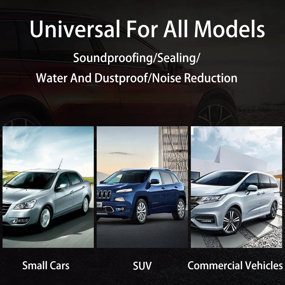 5/10m Auto-Türgummidichtung Doppelschichtige Autotür-Kantenschutzleiste Geräusch- und Schallisolierung Gummi-Wetterschutzstreifen – Detail 2