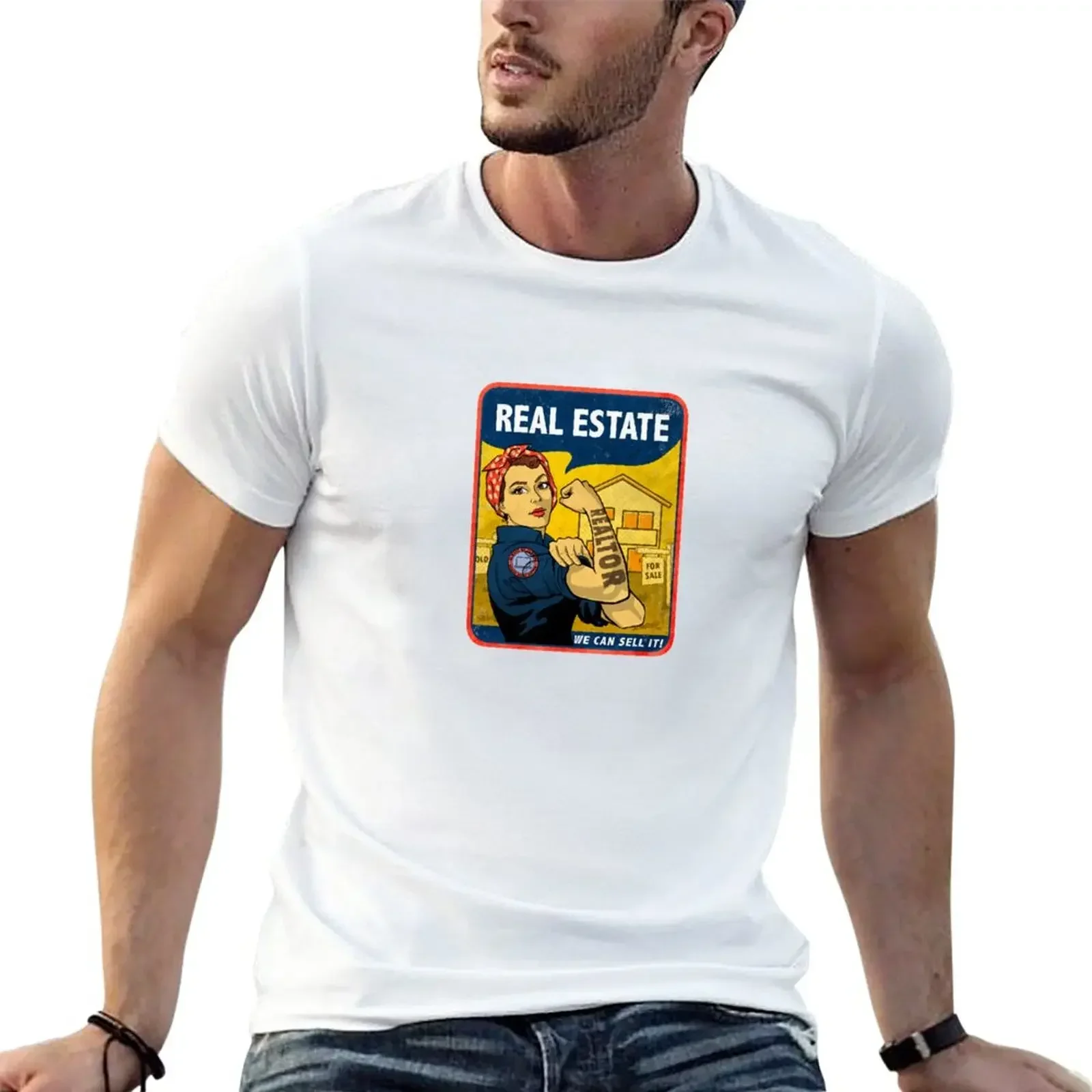 Rosie the Realtor T-Shirt oversizeds summer clothes t shirts men