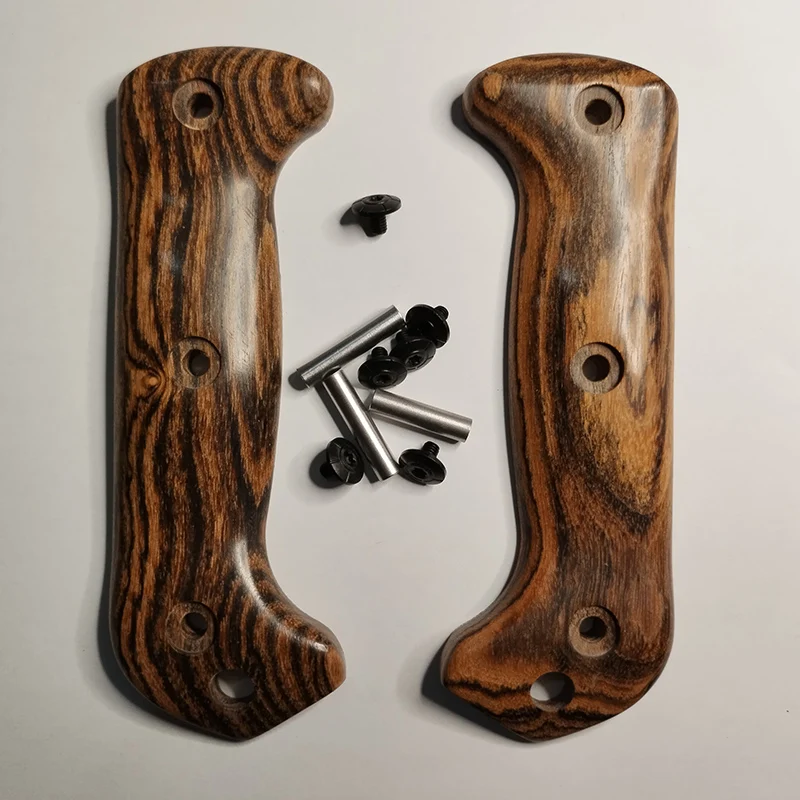 3 Types Natural Solid Wood Material Knife Handle Scales With Screws For Kabar BK2 BK9 Knives Grip DIY Making Accessories Parts