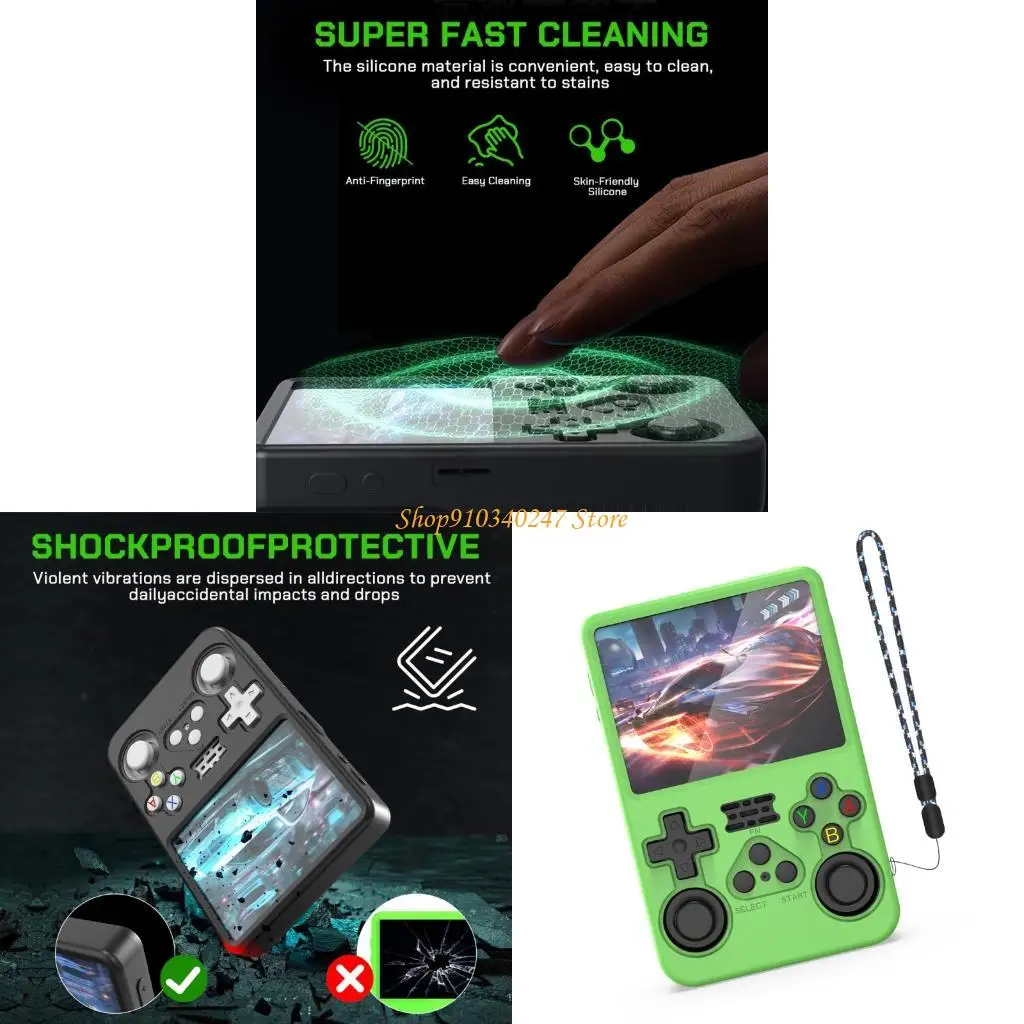 Q22A Portable Skin Shock -Resect Cover для консоли R36S Anverhemheld повышает сцепление