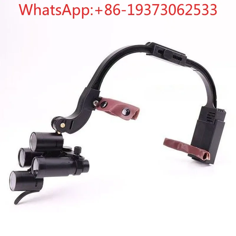 Head-mounted Binocular High Magnifying Glass Dental Double Lamp Shadowless Condenser