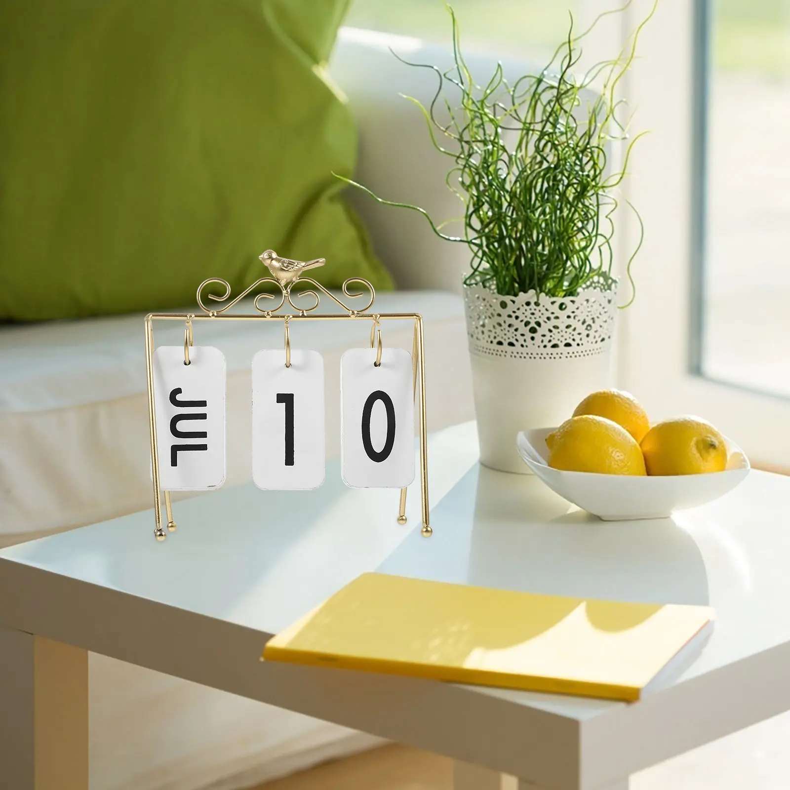 

Wooden Calendar Ornament Retro Desktop Office Home Beautiful Bamboo Page Turning