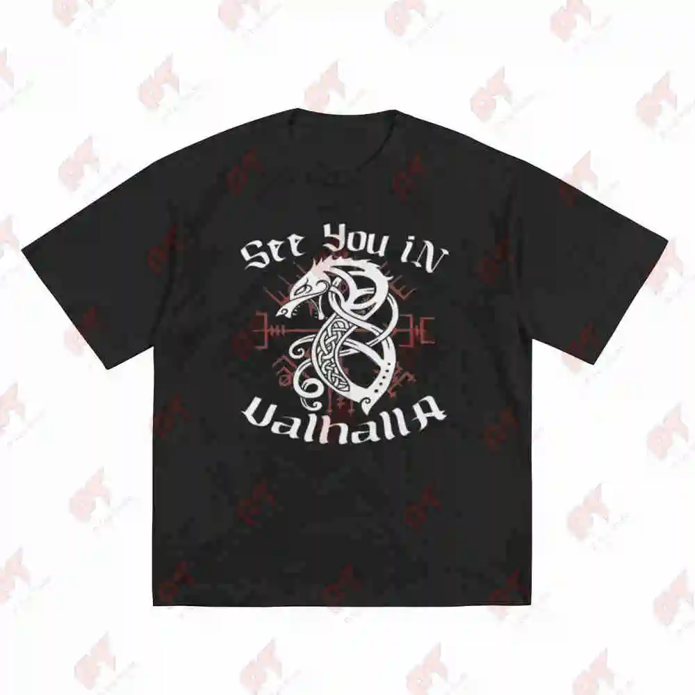 Fenrir S Oath Schildmaiden Expresser See You In Valhalla Nordic Viking Short Sleeve Tee 100% Cotton T-Shirt