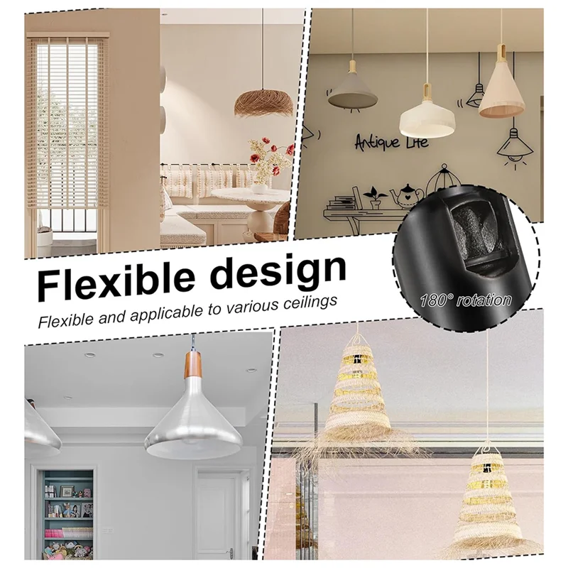 

ABKO-4-Set Pendant Adapter For Sloped Ceilings, Chandelier Fixture Adapter, Allows Up To 180 Degrees Adjustment