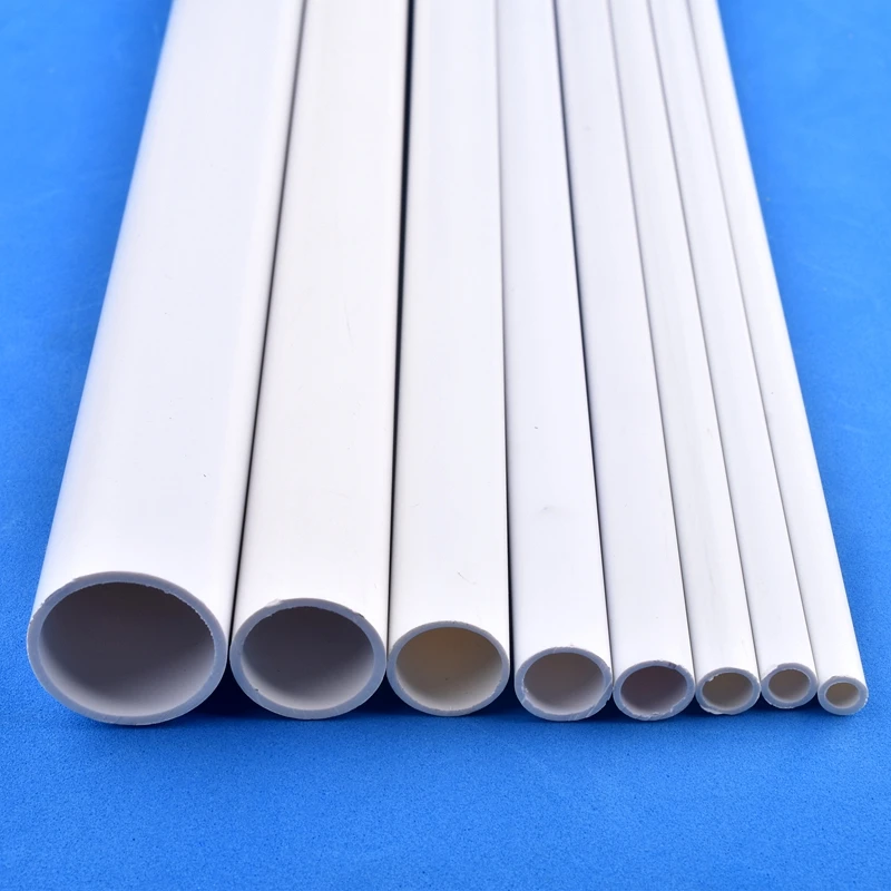 2Pcs Length 48~50cm White PVC Plastic Pipe Tube OD 6~24mm Fish Tank Aquarium Hard Tube DIY Garden Irrigation Watering Fittings