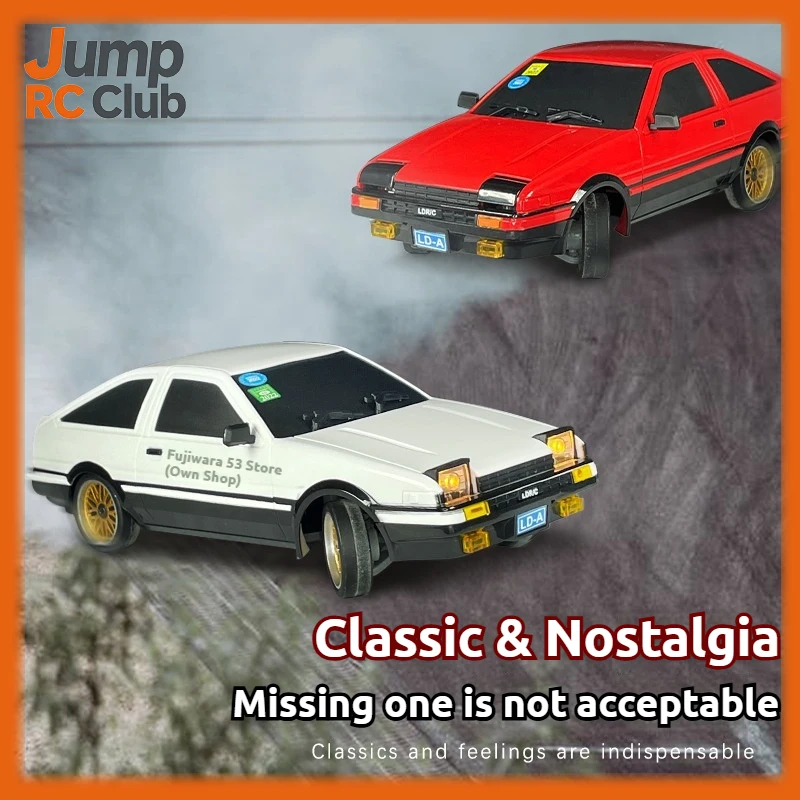 

LD1801 RC Drift Car RWD Flip Light Built In Gyro AE86 Remote Control Racing Model Toy for Kids Boys Indoor Outdoor Play Gift