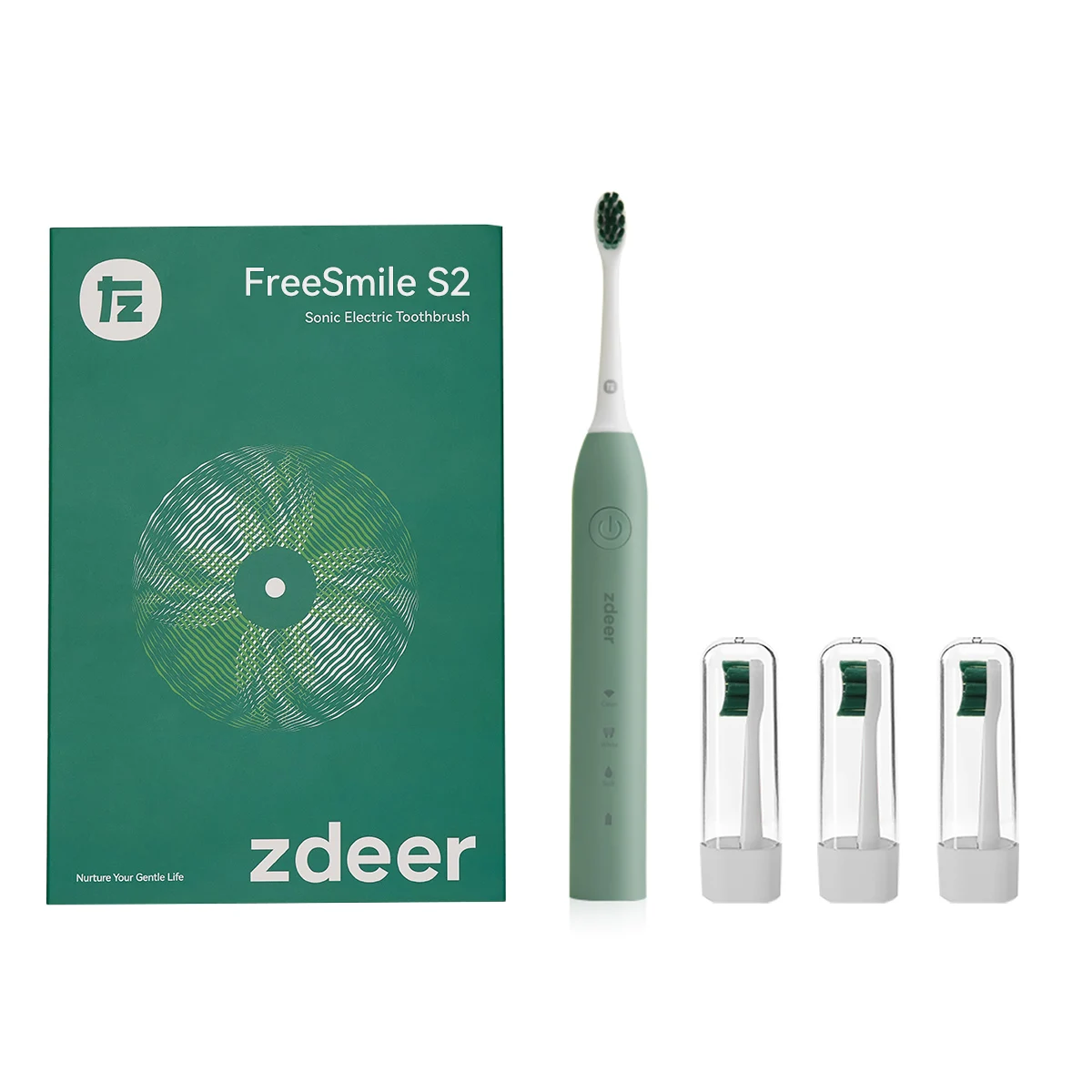 ZDEER Ultrasonic Electric Toothbrush for Adults,USB Rechargeable Sonic Toothbrush, IPX7 Waterproof with 4 Dupont Brush Heads