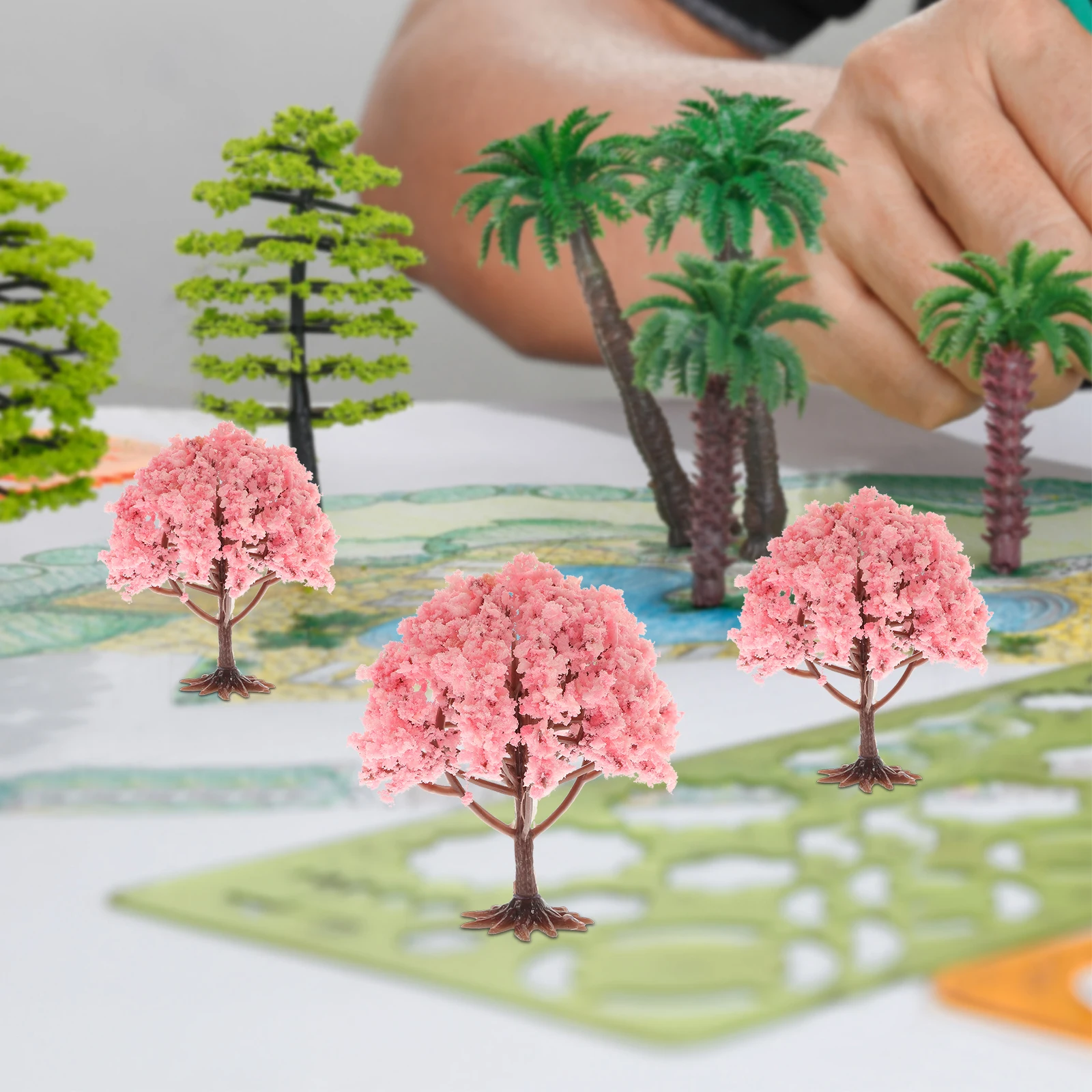 

10Pcs Fake Flower Tree 8Cm Small Trees High Durability Artificial Plants for Home Decor Tree Arrangements Centerpiece