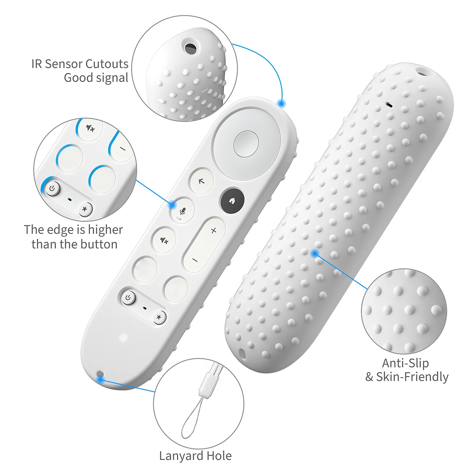 For Google TV Streamer 4K TV For Google GY3LE Remote Controller For Google Silicone Remote Controller Cases Protective Covers view 2