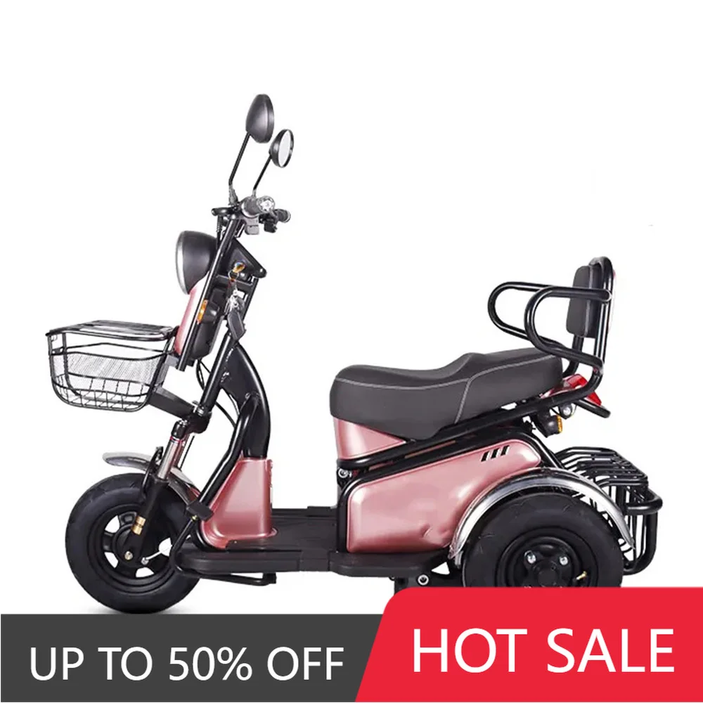 QQW Electric tricycle 3-wheel open body, suitable for adult use, equipped with 600-1000W motor, load capacity over 400 kg