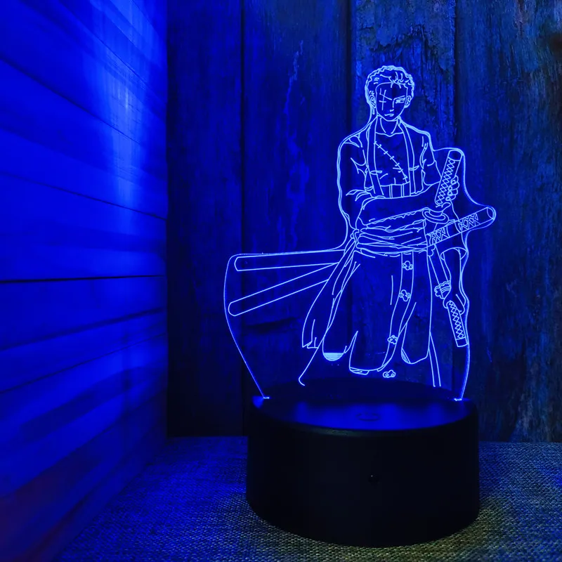 3D Night Light Japanese Anime Manga for Bedroom Decor Birthday Color Gift LED Lamp Kid Love Present
