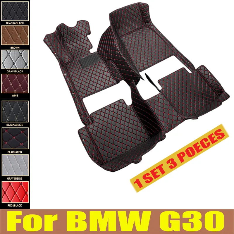 

Custom Car Floor Mats for BMW G30 5 Series 2017-2022 Year Eco-friendly Leather Car trunk mat Interior Details