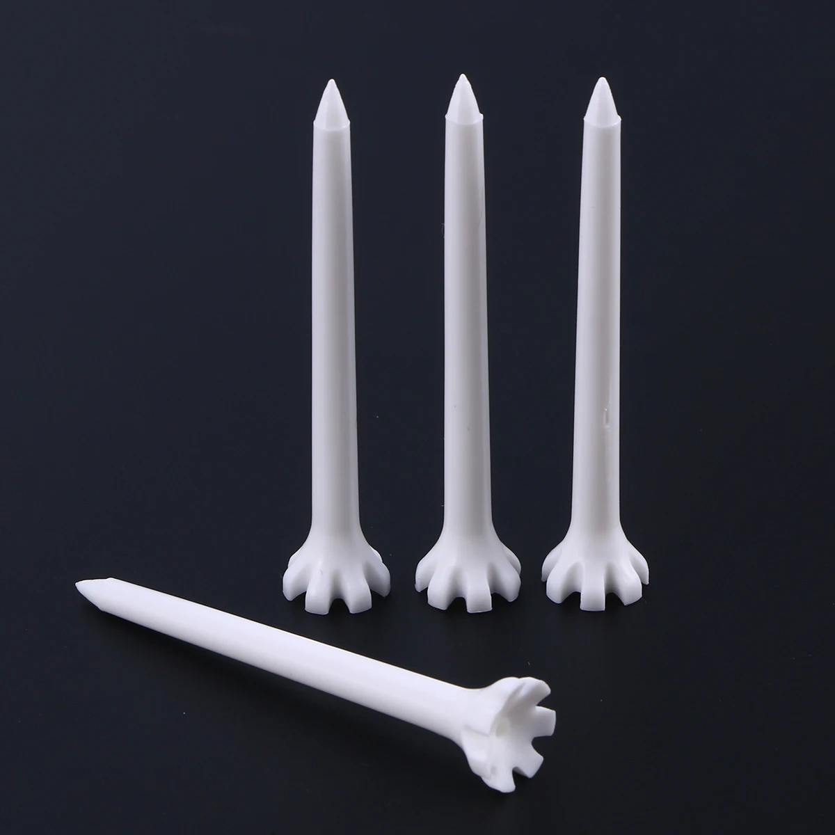 

100pcs /Set 70mm Plastic Tees Outdoor Sports Tees Training Equipment Supplies Accessories For Golfer (White)