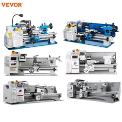 VEVOR Mini Metal Lathe Metal Mini Lathe Tool Variable Speed Large Swing Range Lathe for Small Mechanical Machine Tool