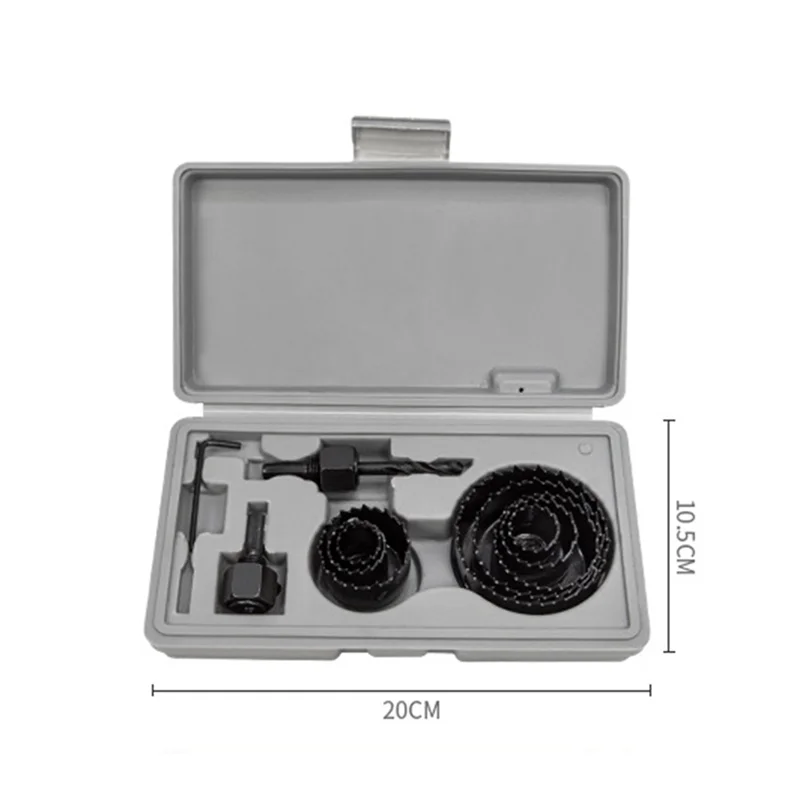 

2025 Trend 11Pcs Woodworking Hole Opener Set Wood Gypsum PVC Plastic Circular Drilling Bit LDE Downlight Drilling Tools Daquan E