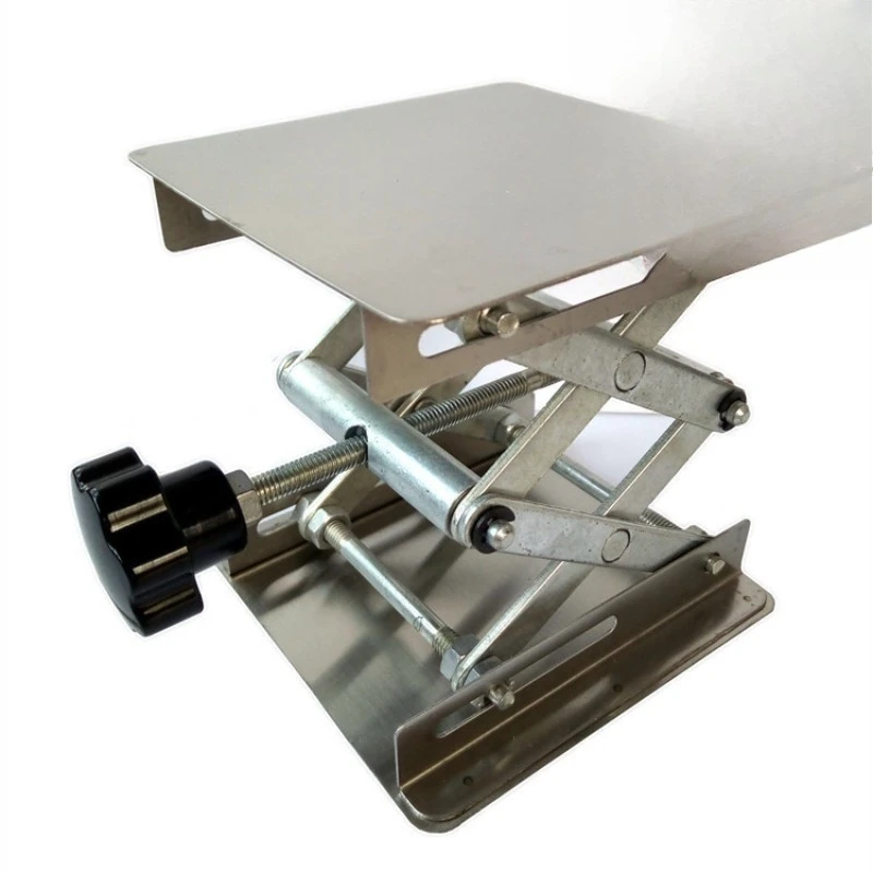 Stainless Steel Mini Manual Lifting Table 150150mm 200200MM Small Laboratory Lift Platform