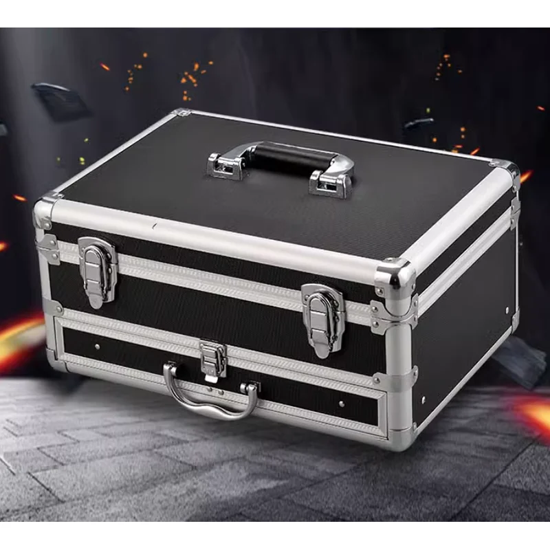 Aluminum Box Metal Toolbox Portable Storage Suitcase With Drawer Repair Beauty Car Box Instrument and Meter Case