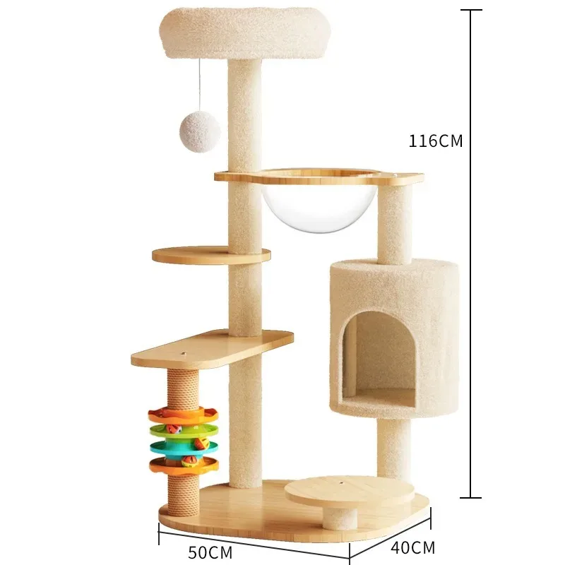 

Best Price Modern Sisal Covered Activity Center Interactive Playground Cat Tree for Overweight Cats Reinforced Cat Tower