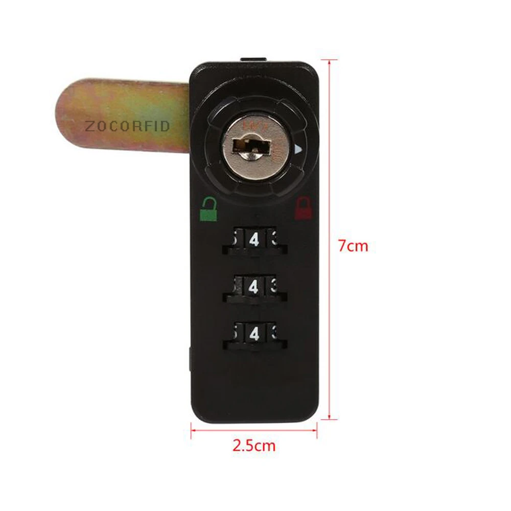 10pcs/lot 3-digitNumber Combinationlock Anti-theft Deposit Box Password Locker Cabinet Door Lock File Cabinet