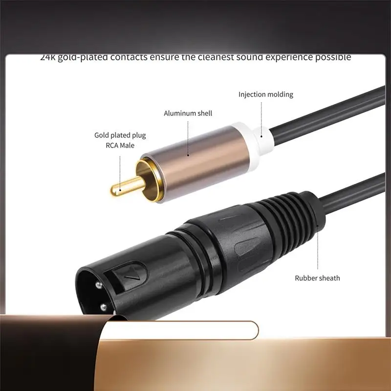 

3-жильный кабель XLR от 2RCA до 2Xlr, двойной кабель RCA к XLR, микшер, усилитель мощности, активный динамик, микрофон, аудиокабель A-X64A