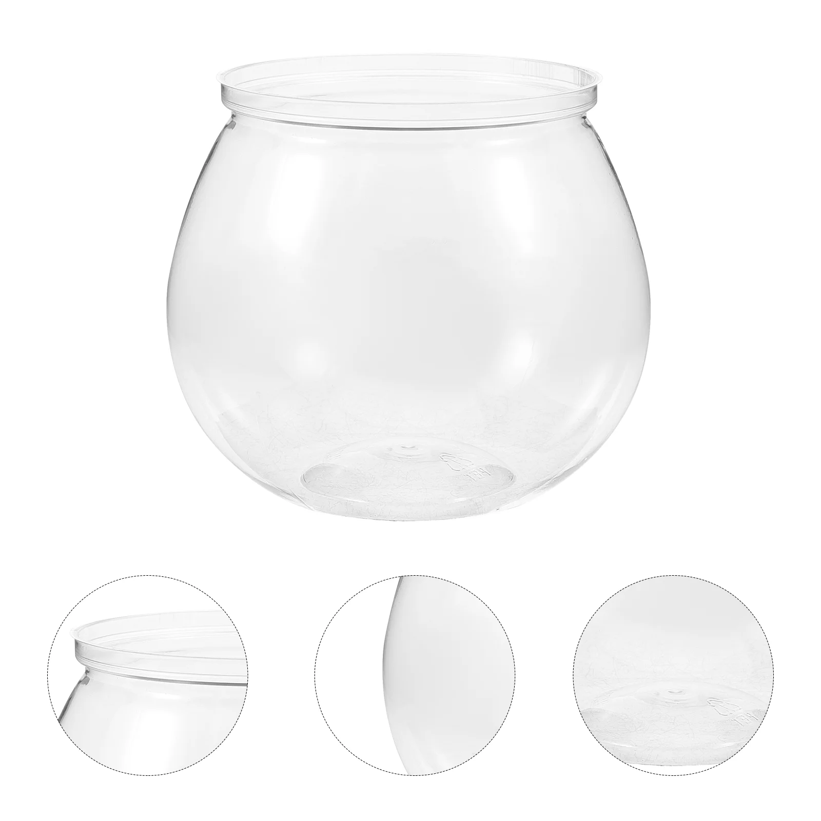 3 Pcs Goldfish Bowl Anti-falling Desktop Tank Globe Aquarium Break-resistant for The