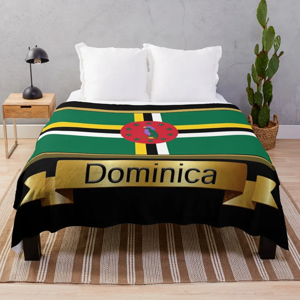 Dominica Flag Gifts, Stickers & Products - Named Throw Blanket Tourist Furrys Custom Thermals For Travel Travel Blankets