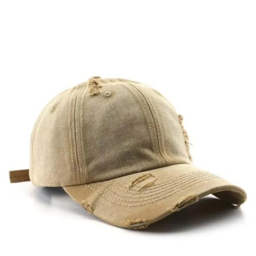 

Fashion Vintage Washed Distressed Baseball Cap Unconstructed Dad Hat Trendy Trucker Hats Headwear for Men Women