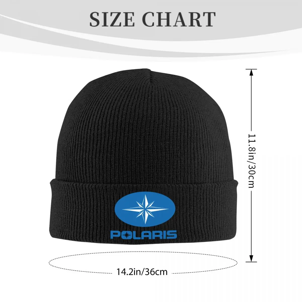 Polaris Logo Knitted Bonnet Caps 100% Cotton Fashion Keep Warm Hats