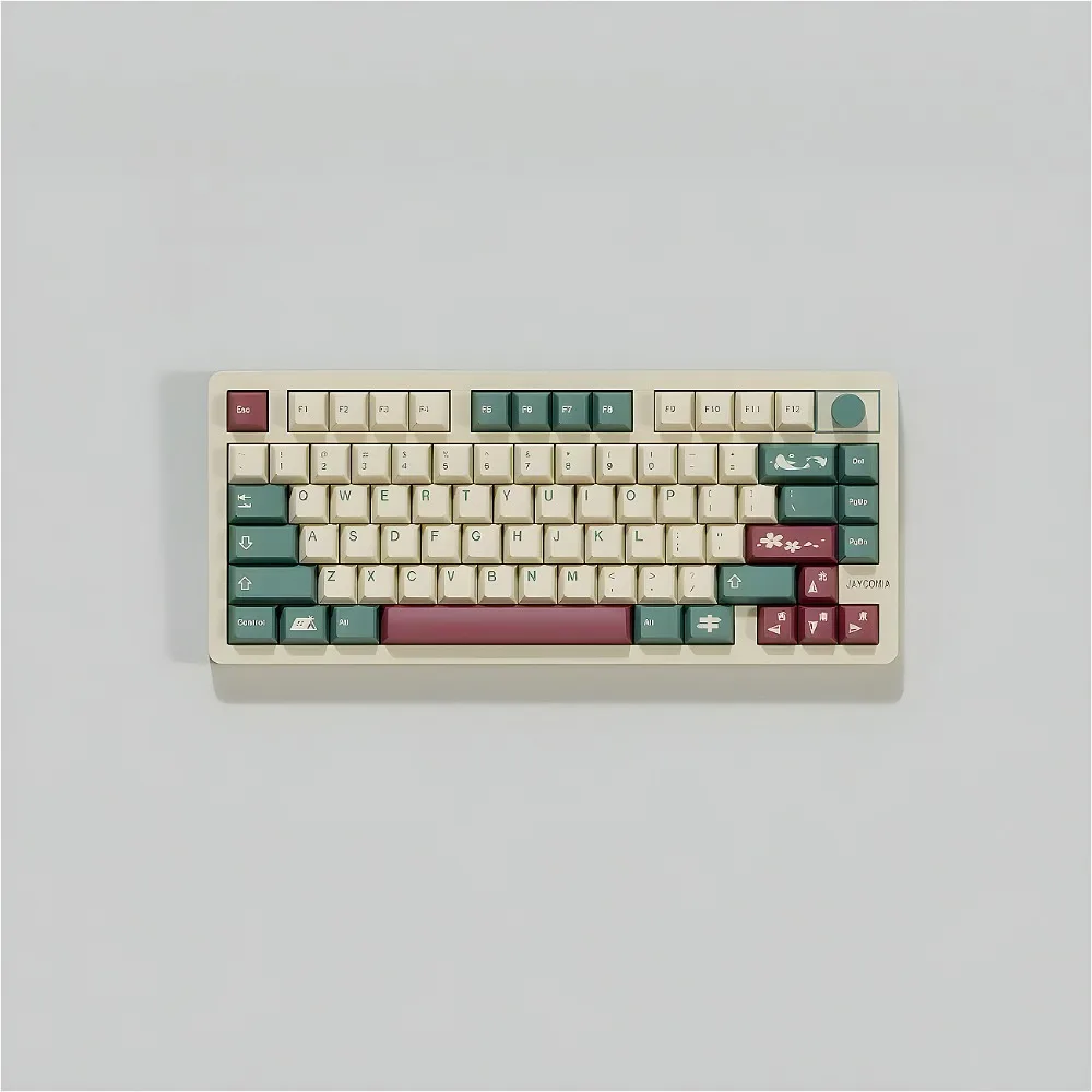 Small language theme Cherry keycaps small set of PBT red and green for gaming mechanical keyboard accessories