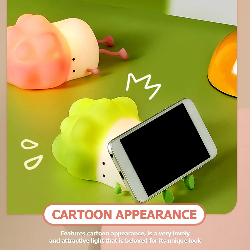 

Silicone Cartoon Night Light Rechargeable USB Night Lamp for Kids Bedroom Gentle Eye-Friendly Brightness Adjustable Touch
