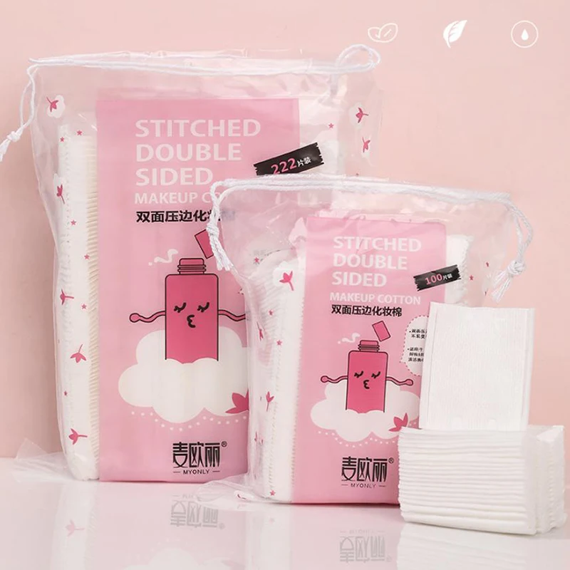 แผ่นสำลีเช็ดเครื่องสำอางคุณภาพสูงแบบใช้แล้วทิ้ง สำหรับทำความสะอาดใบหน้า ละลายและขจัดเครื่องสำอาง