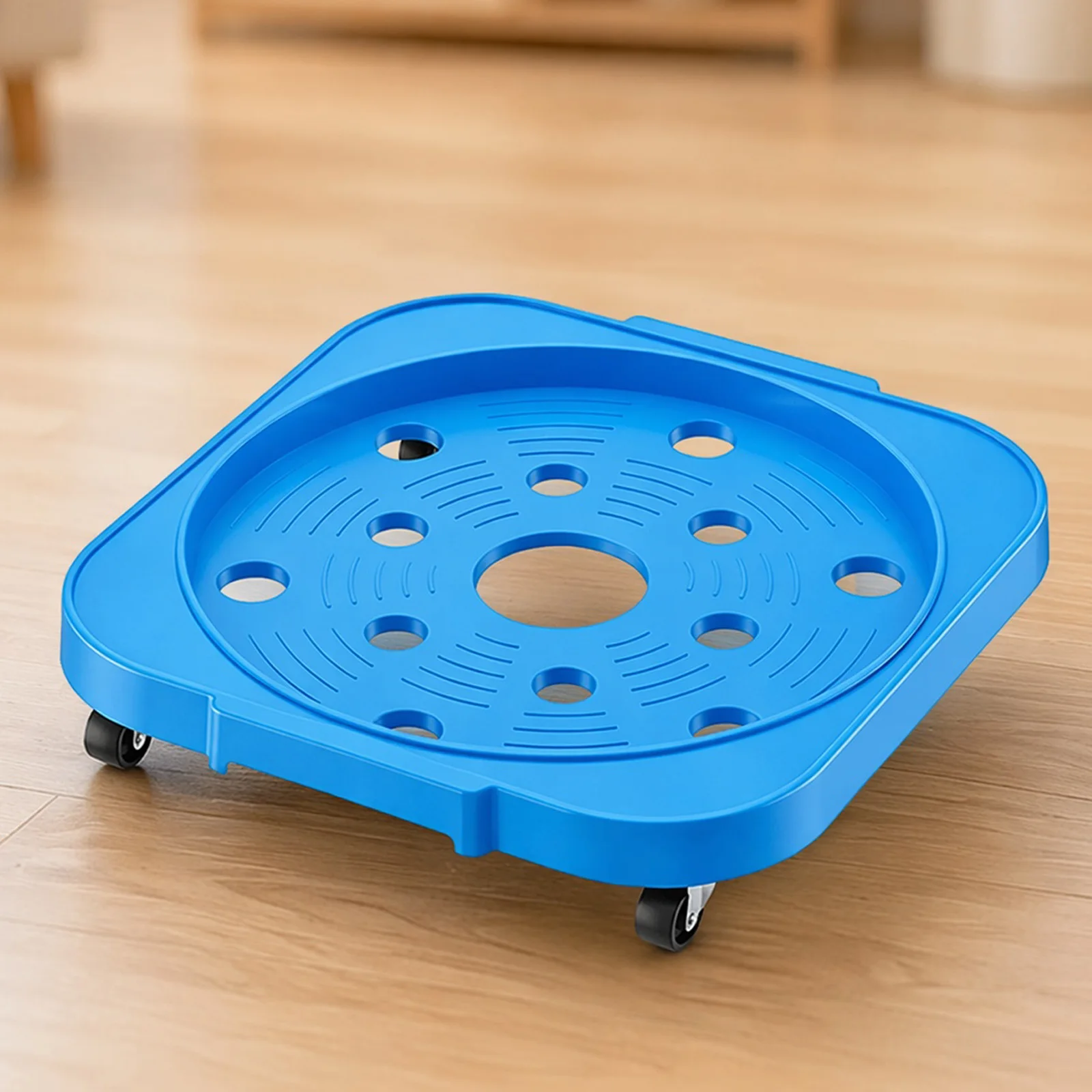 12.8inch Rolling Bucket & Flower Pot Stand with 4 Universal Wheels Rolling Plant Caddy for Outdoors Indoors Large Plants