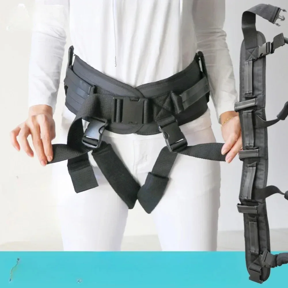 

Wheelchair Transfer Gait Belt with Anti-Slip Handles Elderly Safety Sling for Standing/Walking Assistance Stroke Rehabilitation