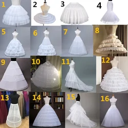 Bridal Petticoat Crinoline Underskirt Prom Dress Hoop Lolita Tulle Petticoat Long Slips White Petticoat Rockabilly Puffy Skirt