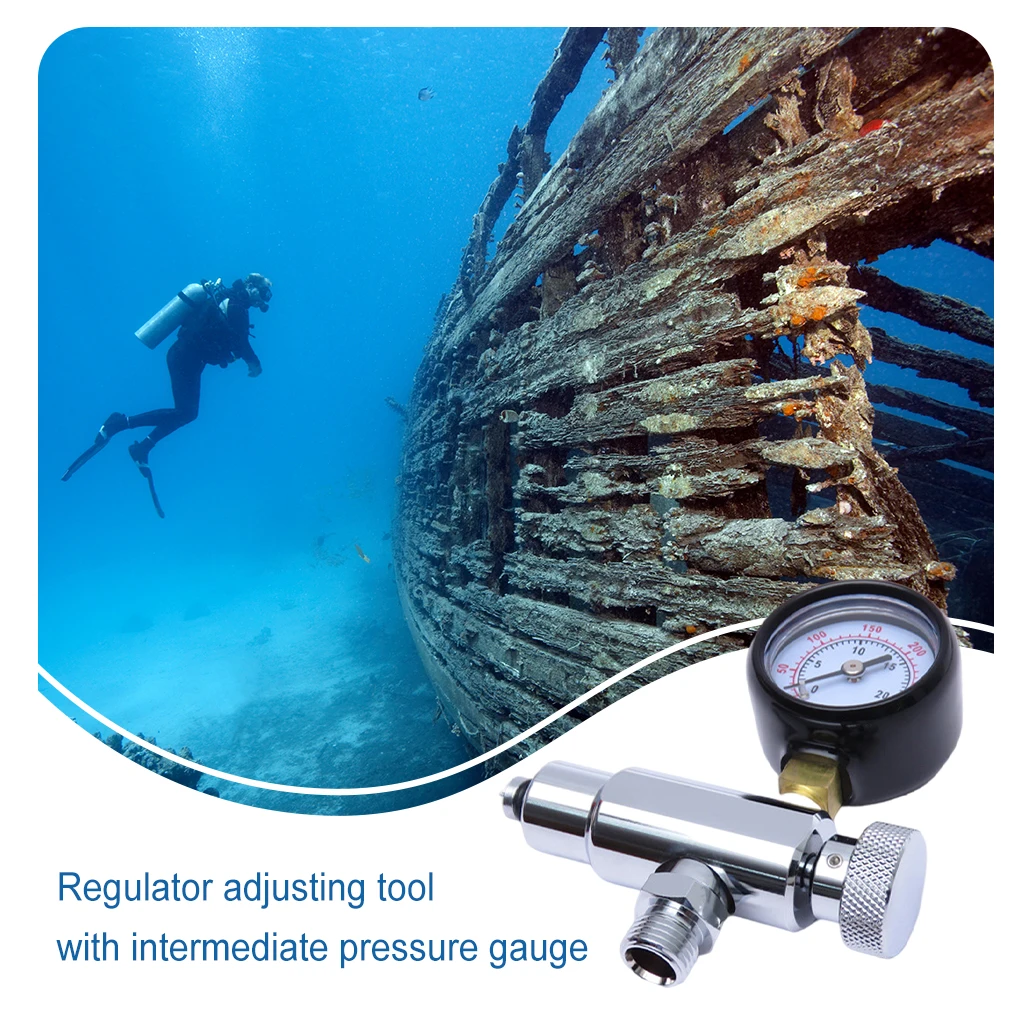 منظم تنفس جديد للغوص تحت الماء مقياس الضغط المتوسط قابل للاستبدال أداة ضبط الإصلاح الاحترافية