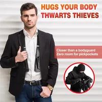 PU Leather Strap Holster Vest Bag Adjustable Double Shoulder Armpit Bag Hidden Anti-Theft Phone Pocket Chest Bag 3